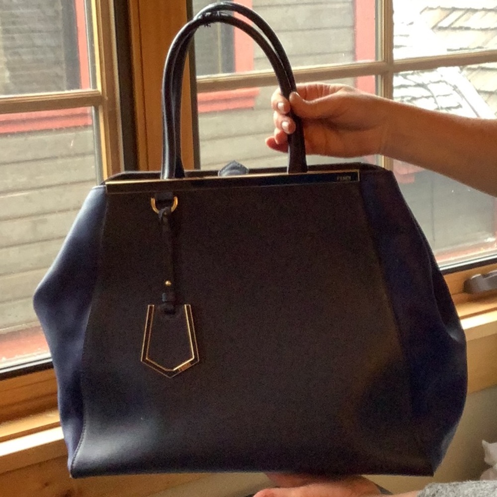 Fendi Elegant and Blue Women's Handbag xl navy and blue